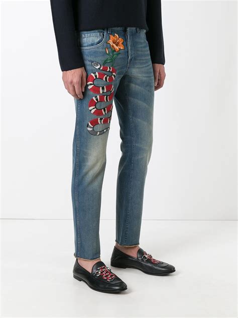 gucci denim jeans|designer jeans for guys gucci.